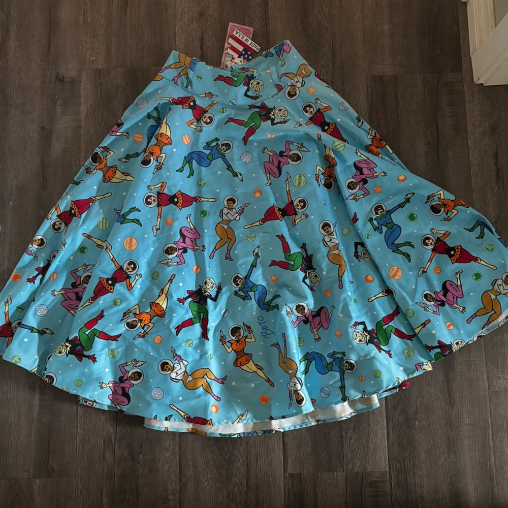 Pinup Girl Couture Astronaut Midi Skirt - S - NWT